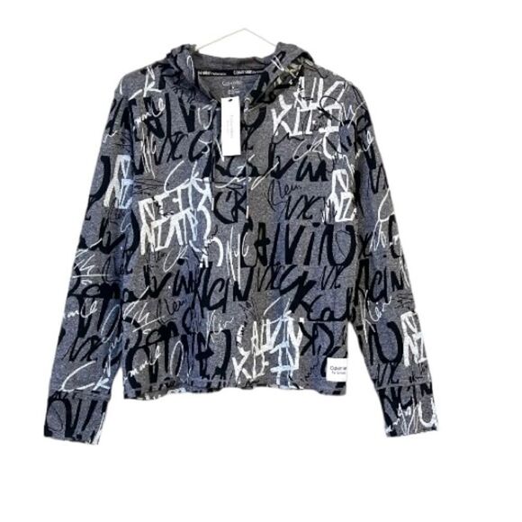 Calvin Klein Logo Hoodie Top M New - Picture 2 of 9